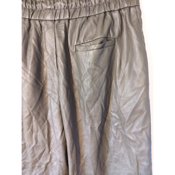 RTR 3.1 Phillip Lim Faux Leather Bermuda Mid Length Culottes pull on solid Sz 8 - Picture 9 of 10